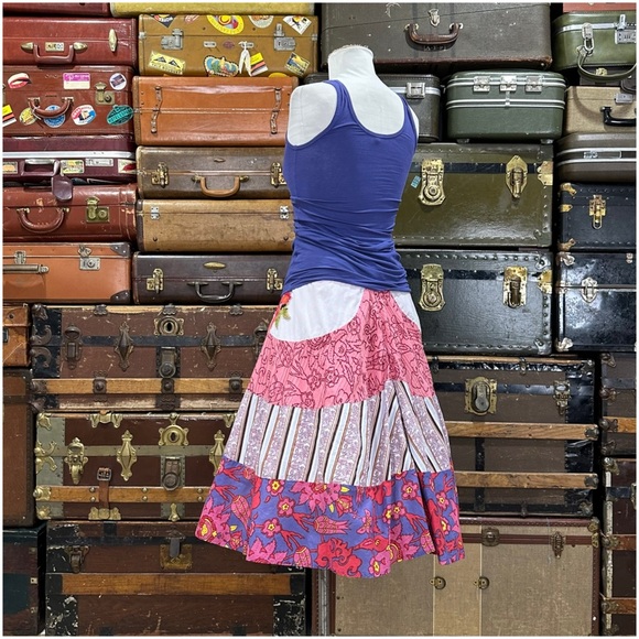 2005 Anthro Patchwork Boho Skirt by Aquarius - Picture 9 of 12